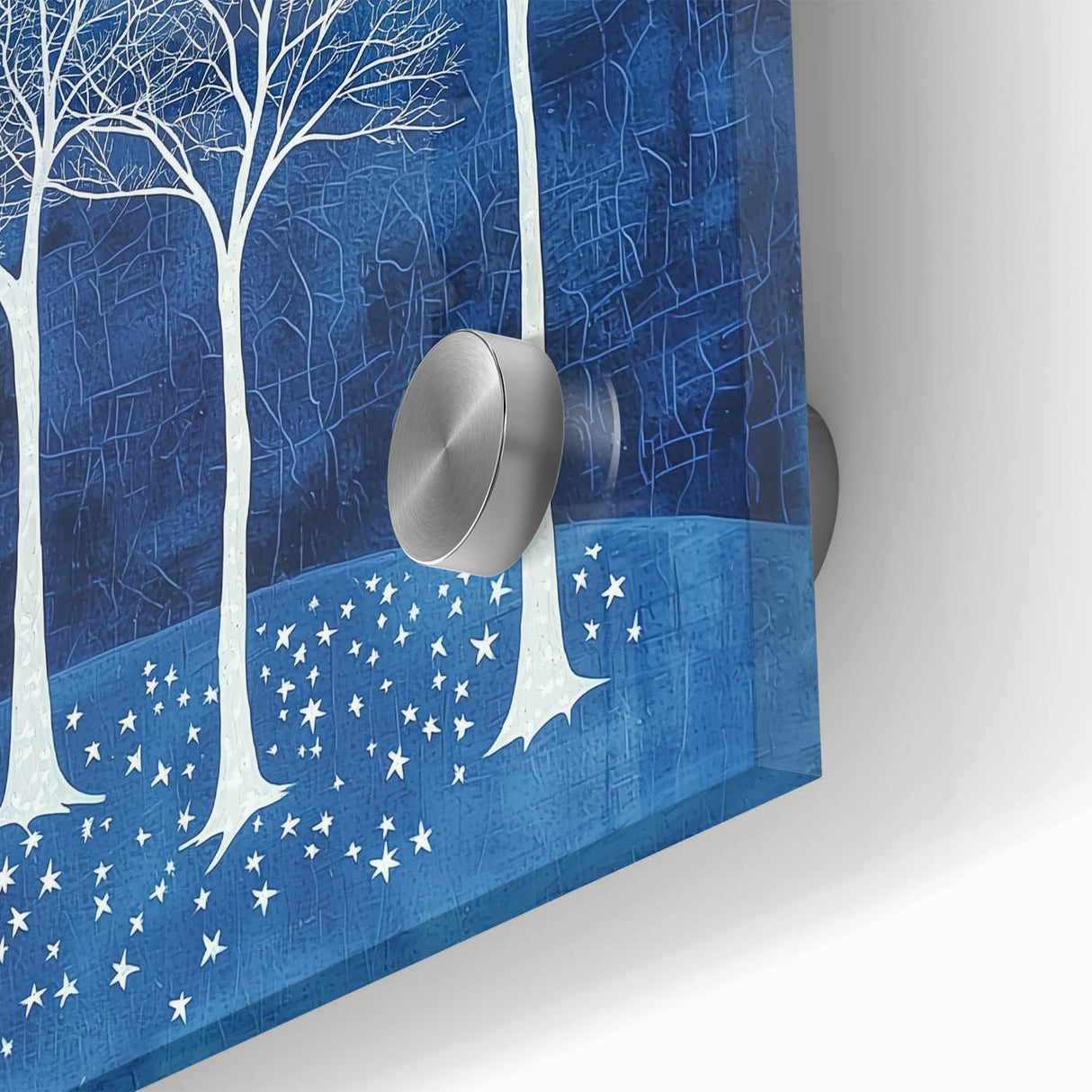 Abstract Canvas Wall Art - Winter Wonderland Tree Print