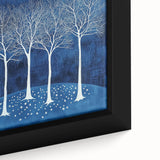 Abstract Canvas Wall Art - Winter Wonderland Tree Print