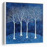 Abstract Canvas Wall Art - Winter Wonderland Tree Print