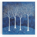 Abstract Canvas Wall Art - Winter Wonderland Tree Print