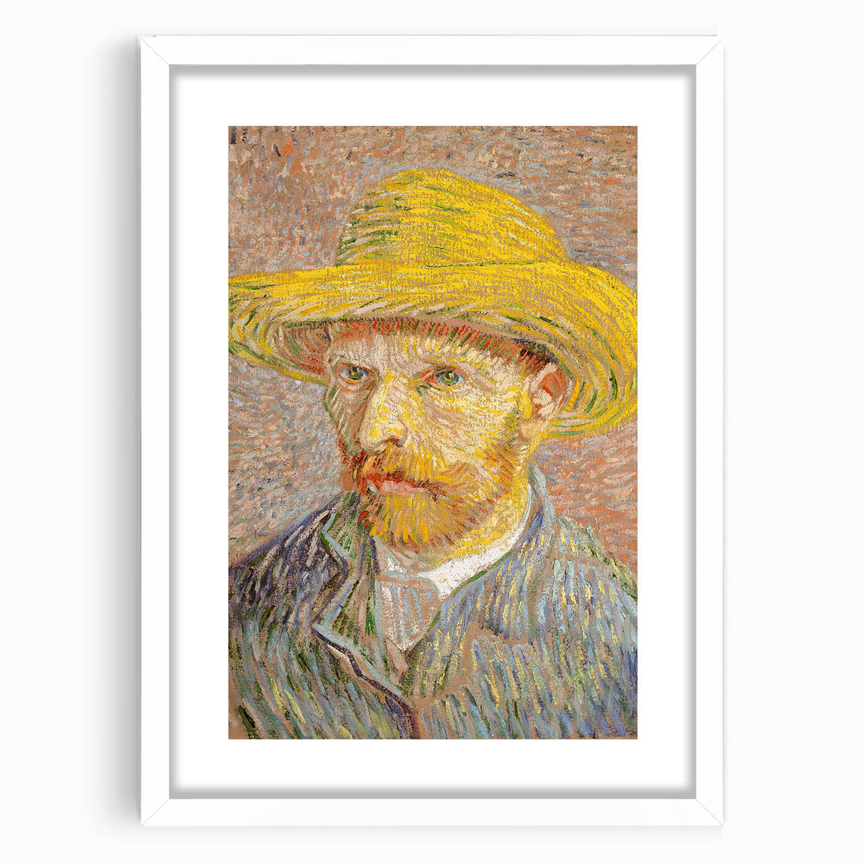 Impressionist Wall Art - Van Gogh Self-Portrait with Straw Hat