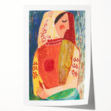 Colorful Woman Portrait | Modern Art Print by Mikuláš Galanda