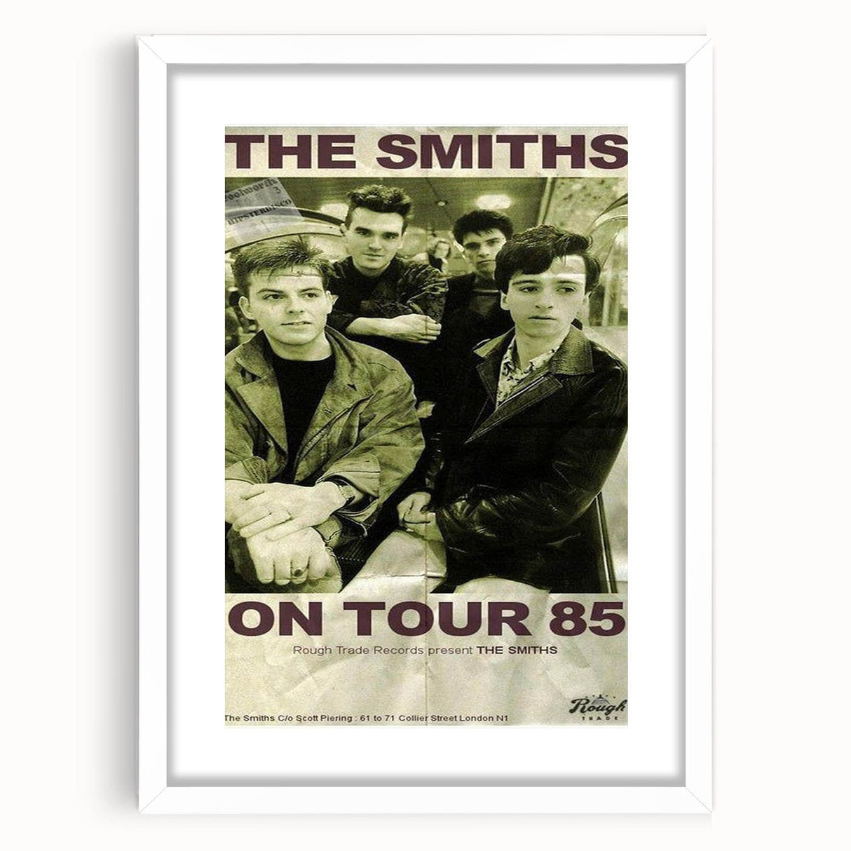 The Smiths 1985 Tour Poster - Vintage Concert Art, Band on Tour