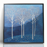 Modern Canvas Wall Art - Winter Wonderland Tree Print