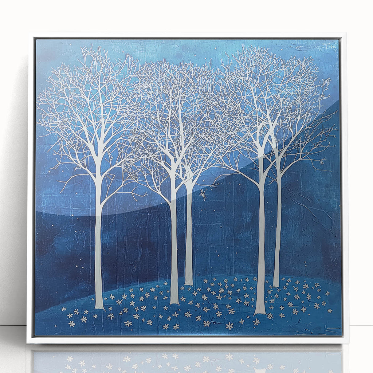 Modern Canvas Wall Art - Winter Wonderland Tree Print