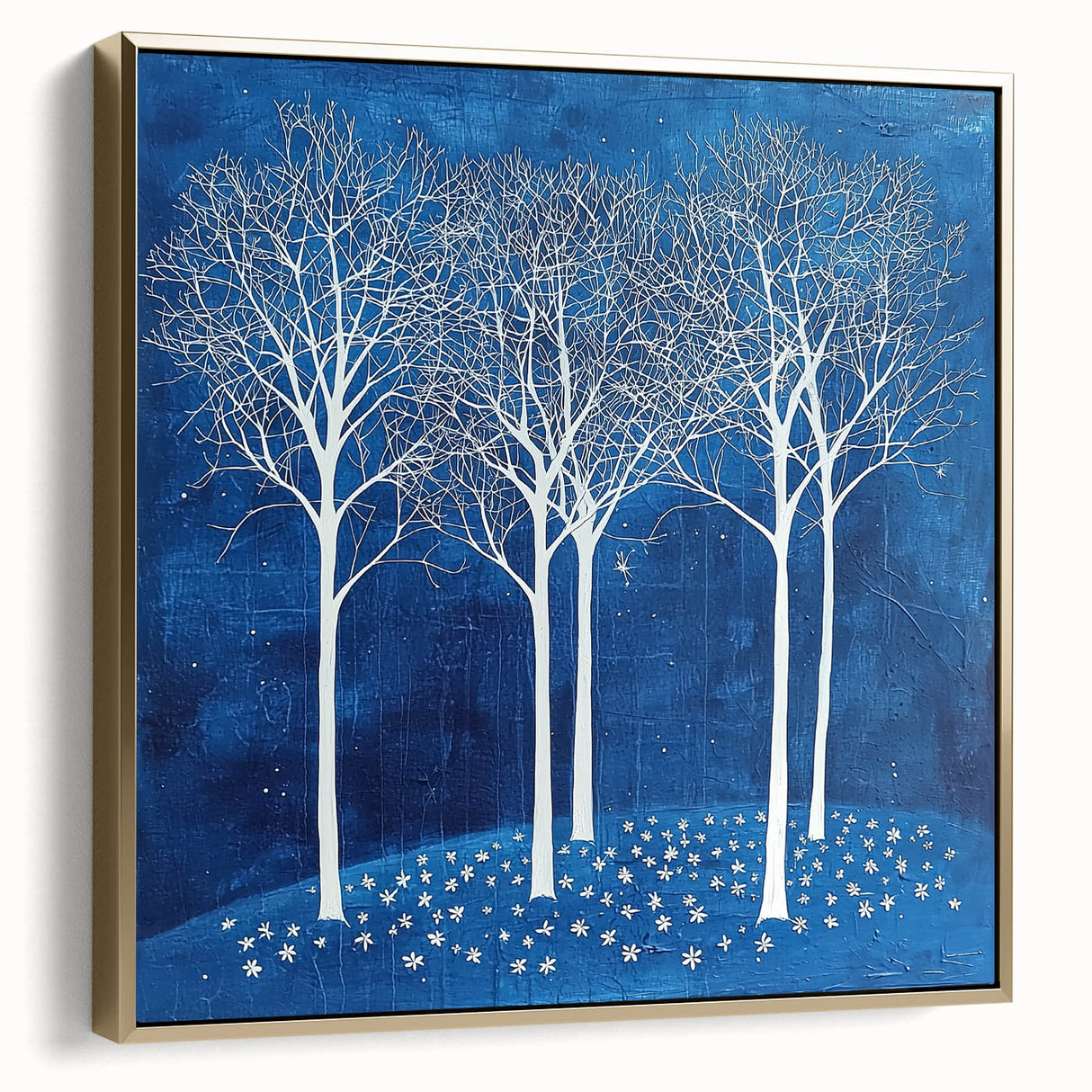 Modern Canvas Wall Art - Winter Wonderland Tree Print