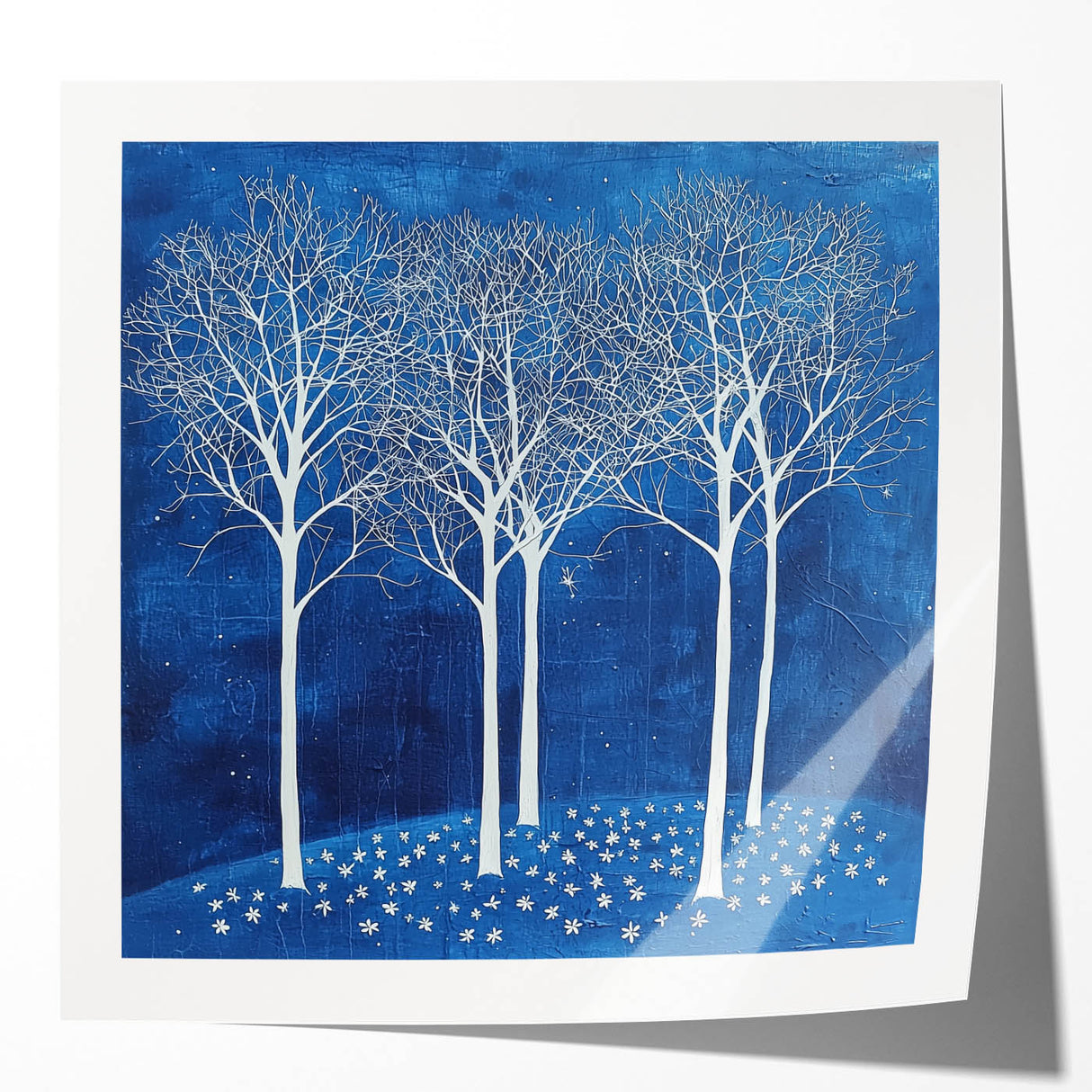 Modern Canvas Wall Art - Winter Wonderland Tree Print