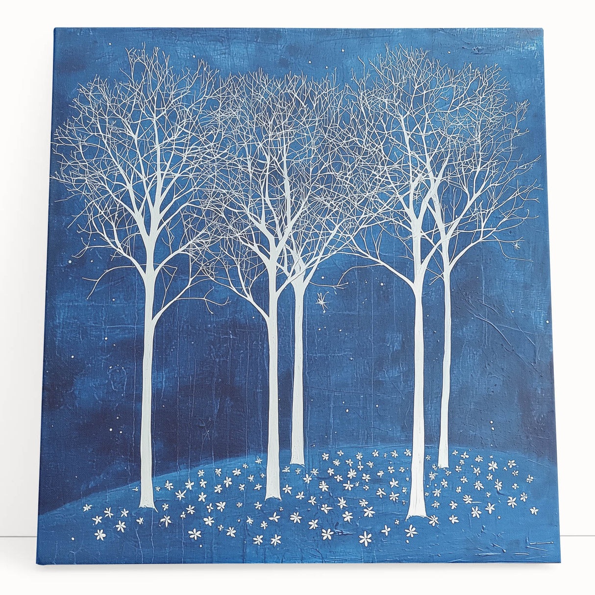 Modern Canvas Wall Art - Winter Wonderland Tree Print