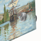 Impressionist Maritime Wall Art - Monet's Ships on the Seine