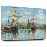 Impressionist Maritime Wall Art - Monet's Ships on the Seine