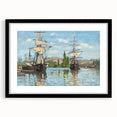 Impressionist Maritime Wall Art - Monet's Ships on the Seine