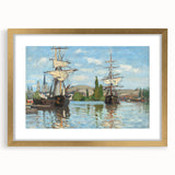 Impressionist Maritime Wall Art - Monet's Ships on the Seine
