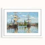Impressionist Maritime Wall Art - Monet's Ships on the Seine