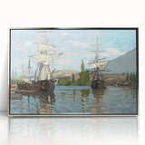 Impressionist Maritime Wall Art - Monet's Ships on the Seine