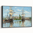 Impressionist Maritime Wall Art - Monet's Ships on the Seine