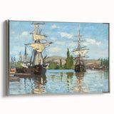 Impressionist Maritime Wall Art - Monet's Ships on the Seine