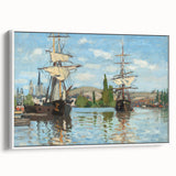 Impressionist Maritime Wall Art - Monet's Ships on the Seine