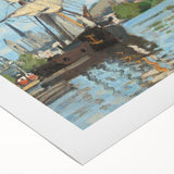 Impressionist Maritime Wall Art - Monet's Ships on the Seine