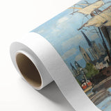 Impressionist Maritime Wall Art - Monet's Ships on the Seine