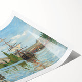 Impressionist Maritime Wall Art - Monet's Ships on the Seine
