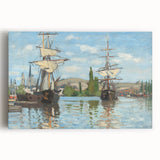 Impressionist Maritime Wall Art - Monet's Ships on the Seine