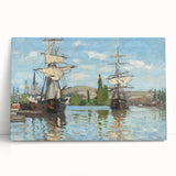 Impressionist Maritime Wall Art - Monet's Ships on the Seine