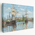 Impressionist Maritime Wall Art - Monet's Ships on the Seine