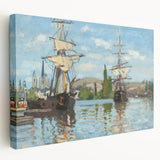 Impressionist Maritime Wall Art - Monet's Ships on the Seine