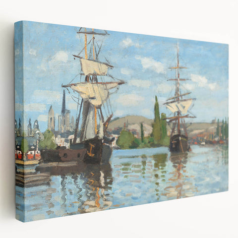 Impressionist Maritime Wall Art - Monet's Ships on the Seine
