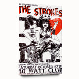 The Strokes Retro Concert Poster – Vintage Band Art, 2001 Show