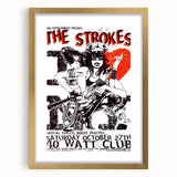 The Strokes Retro Concert Poster – Vintage Band Art, 2001 Show