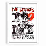 The Strokes Retro Concert Poster – Vintage Band Art, 2001 Show