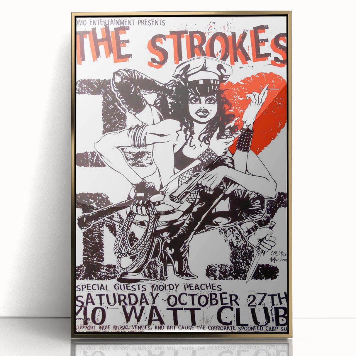 The Strokes Retro Concert Poster – Vintage Band Art, 2001 Show