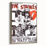 The Strokes Retro Concert Poster – Vintage Band Art, 2001 Show