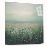 Serene Floral Living Room Wall Art - Modern Canvas & Framed Print
