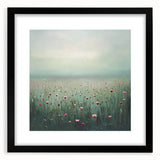 Serene Floral Living Room Wall Art - Modern Canvas & Framed Print