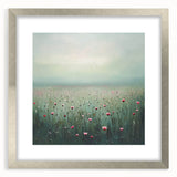 Serene Floral Living Room Wall Art - Modern Canvas & Framed Print