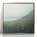 Serene Floral Living Room Wall Art - Modern Canvas & Framed Print