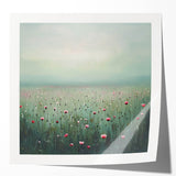 Serene Floral Living Room Wall Art - Modern Canvas & Framed Print
