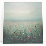 Serene Floral Living Room Wall Art - Modern Canvas & Framed Print