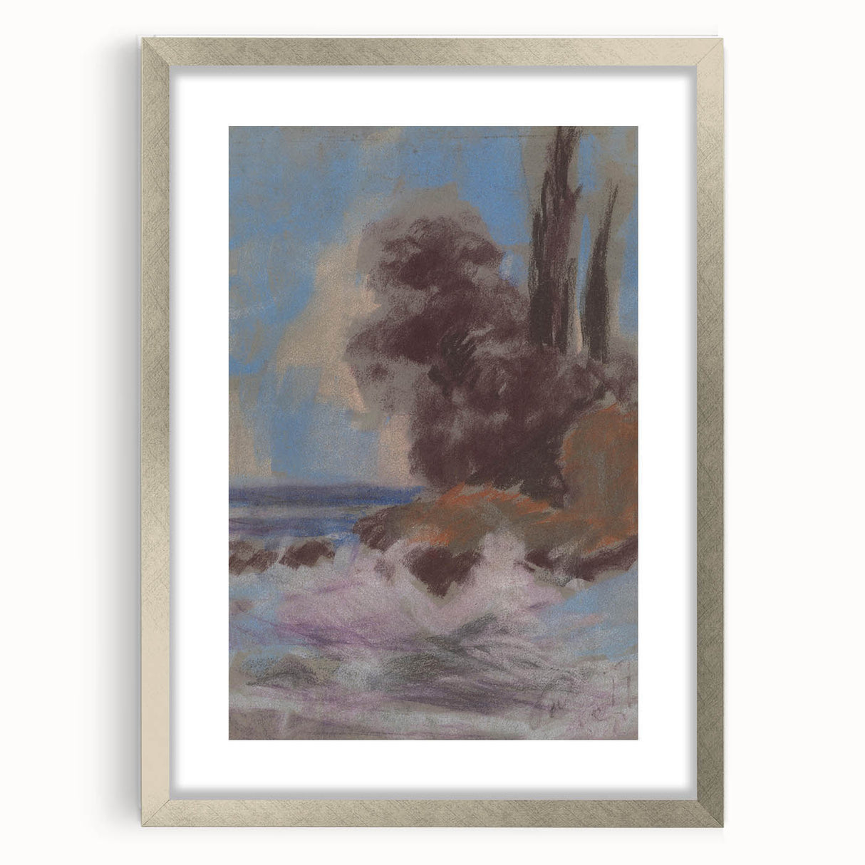Winter River Landscape | Modern Art Print by Zolo Palugyay
