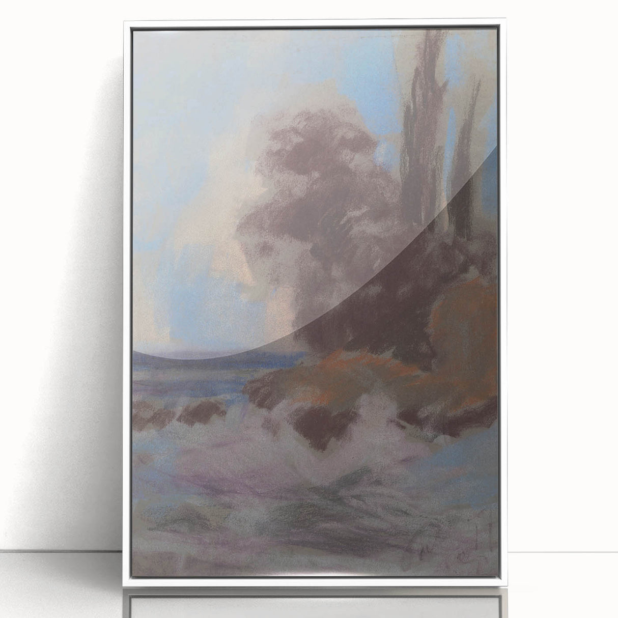 Winter River Landscape | Modern Art Print by Zolo Palugyay