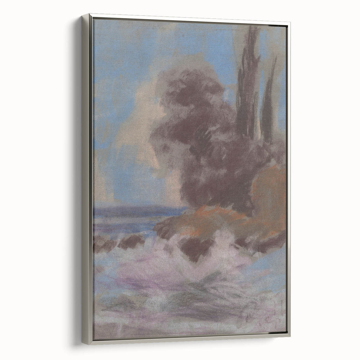 Winter River Landscape | Modern Art Print by Zolo Palugyay