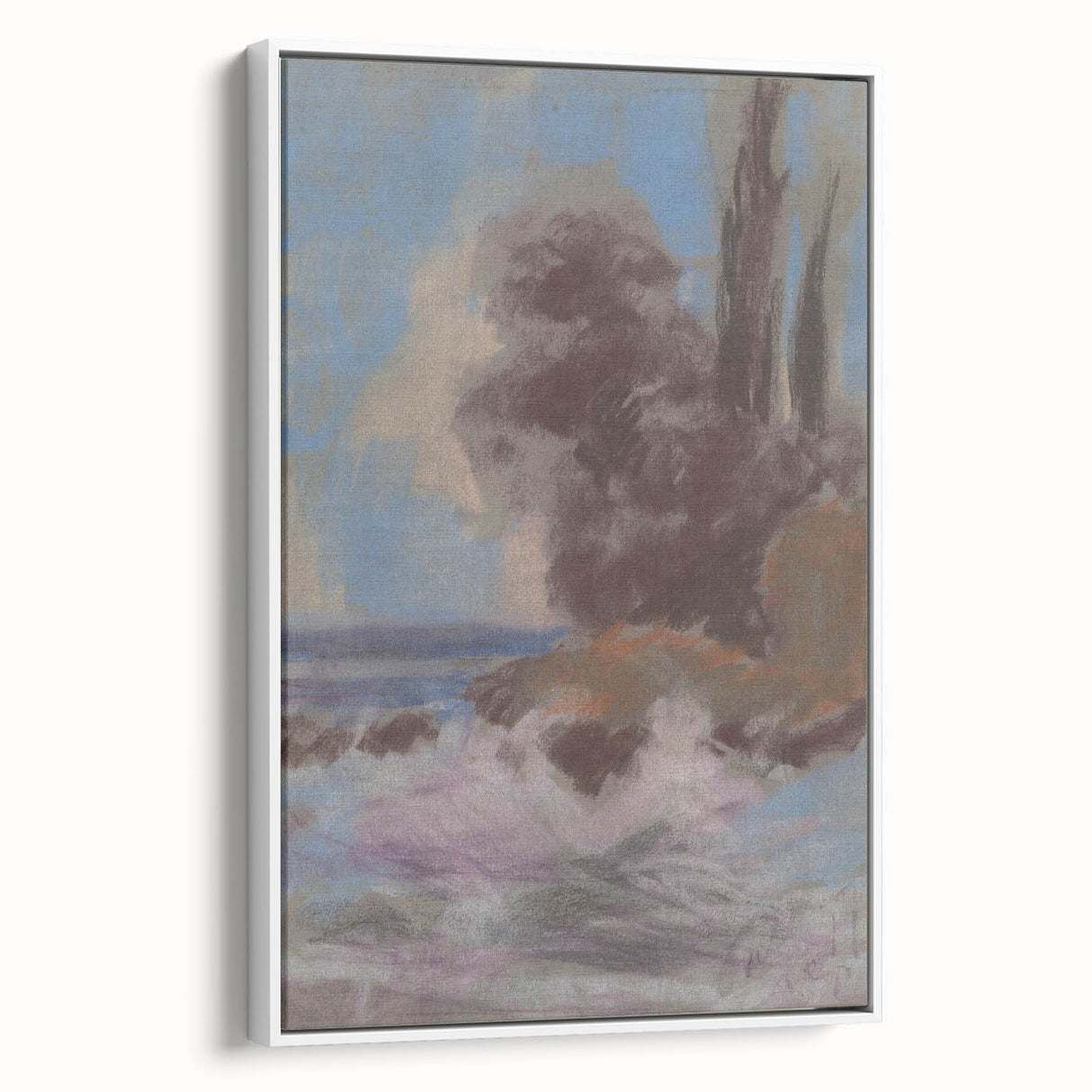 Winter River Landscape | Modern Art Print by Zolo Palugyay