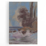 Winter River Landscape | Modern Art Print by Zolo Palugyay