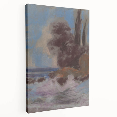 Winter River Landscape | Modern Art Print by Zolo Palugyay