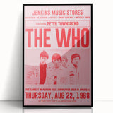 The Who 1968 Concert Poster – Vintage Rock Band Art, Peter Townshend