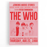 The Who 1968 Concert Poster – Vintage Rock Band Art, Peter Townshend
