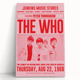 The Who 1968 Concert Poster – Vintage Rock Band Art, Peter Townshend