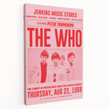 The Who 1968 Concert Poster – Vintage Rock Band Art, Peter Townshend